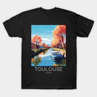 A Pop Art Travel Print of Toulouse - France T-Shirt